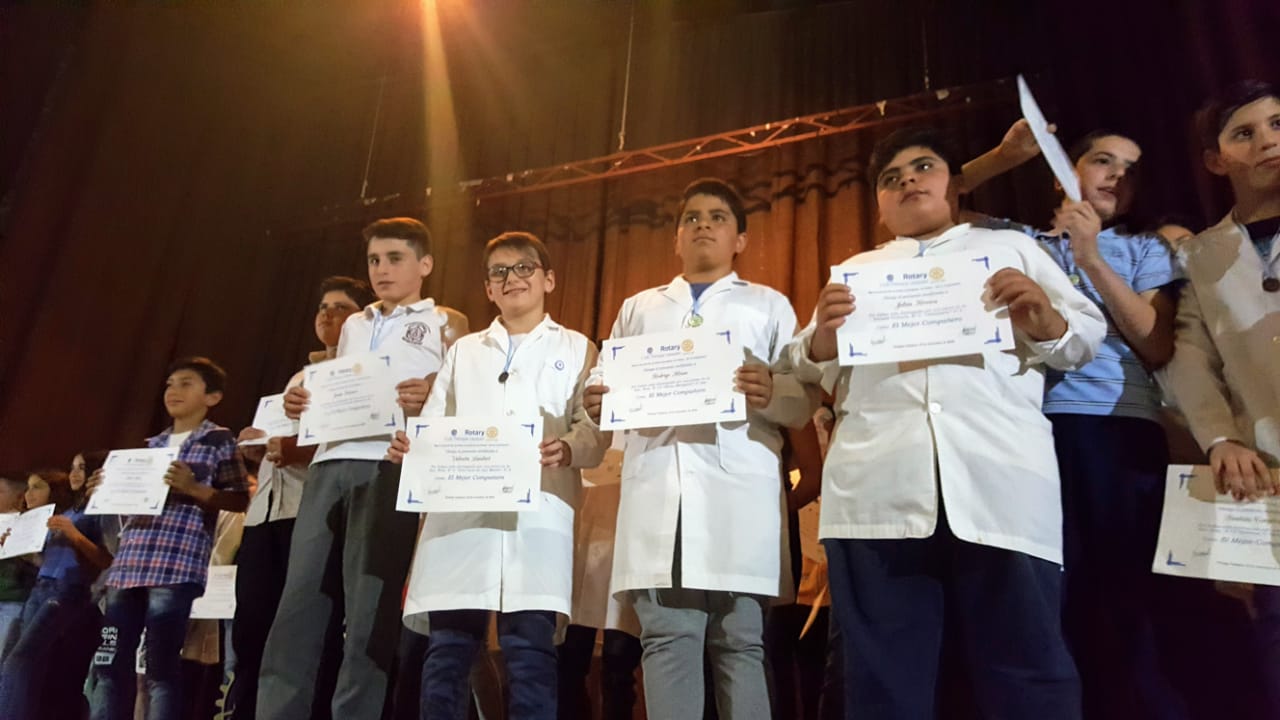 Rotary premió a los mejores compañeros de las escuelas de Trenque Lauquen