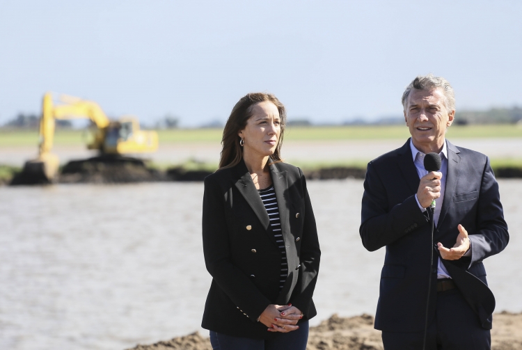 Pacheco y Reynoso, en un acto con Macri y Vidal por obras hídricas