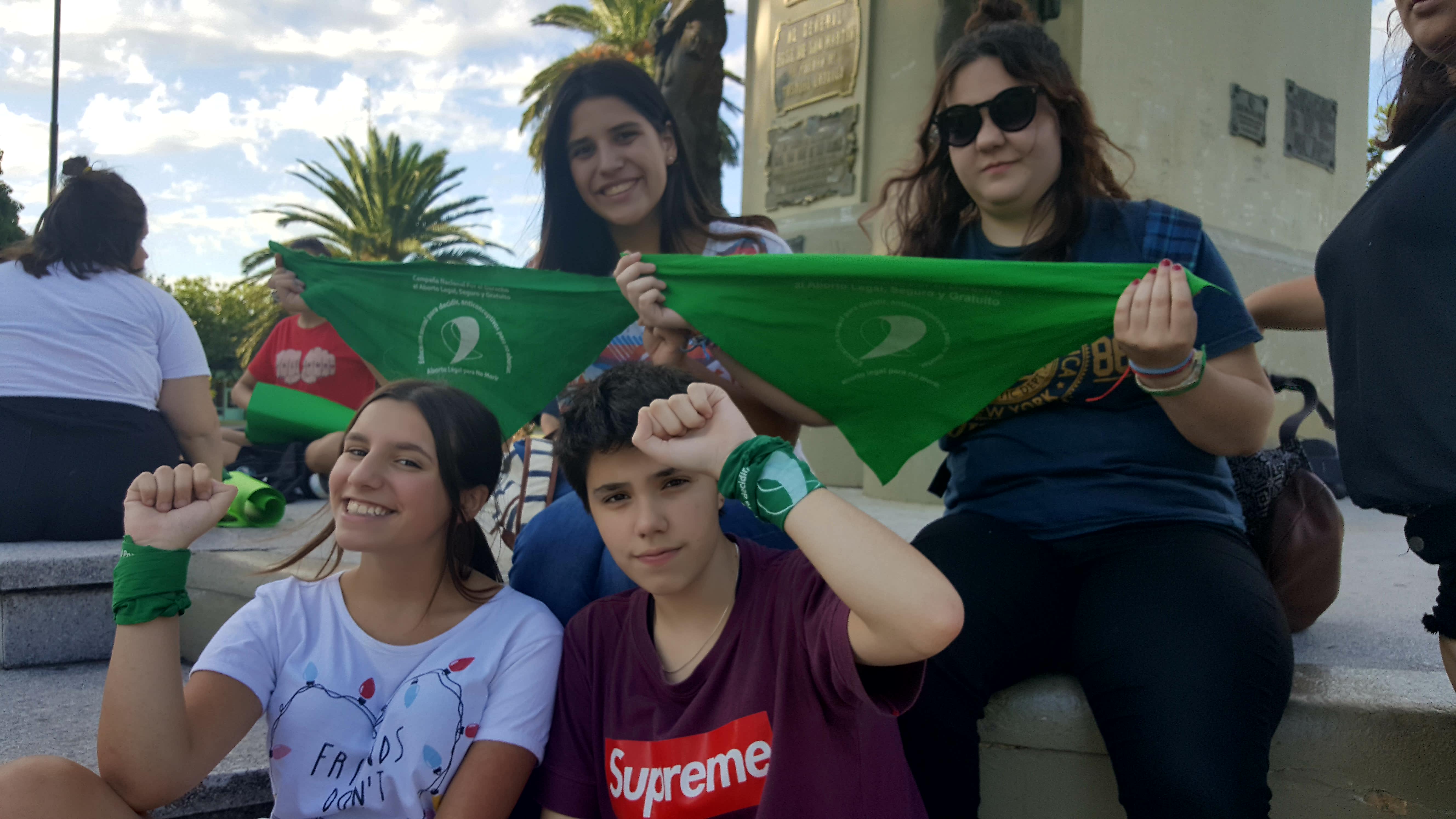 Manifestación en el centro por el aborto legal seguro y gratuito