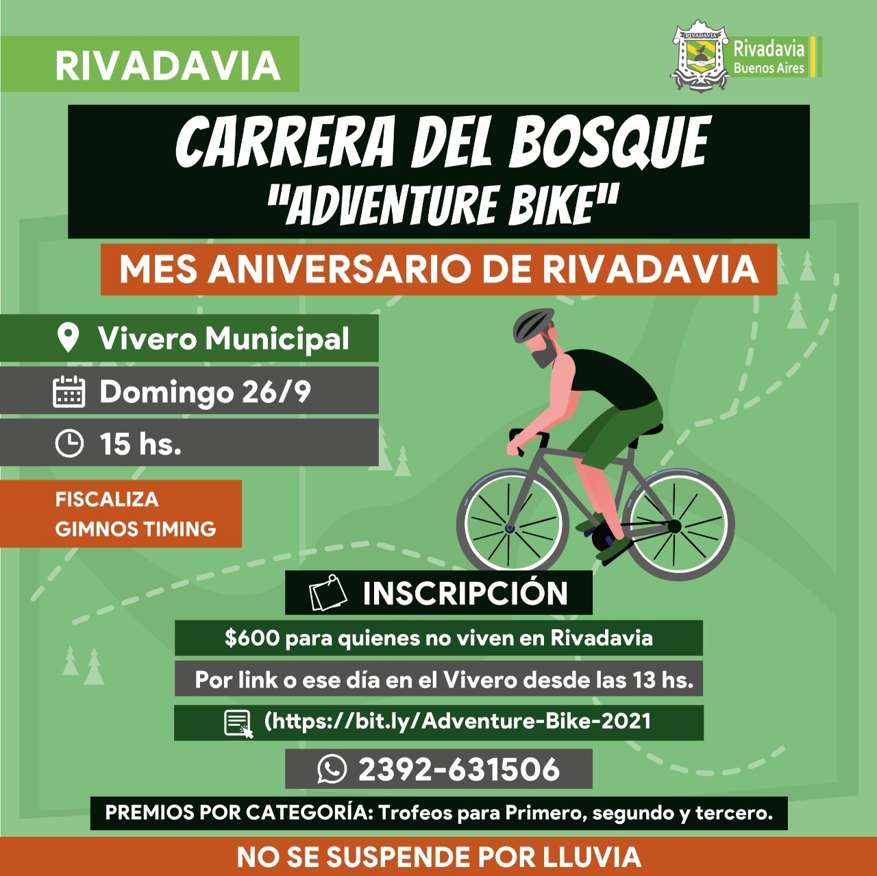 Rivadavia organiza eventos deportivos para celebrar el aniversario
