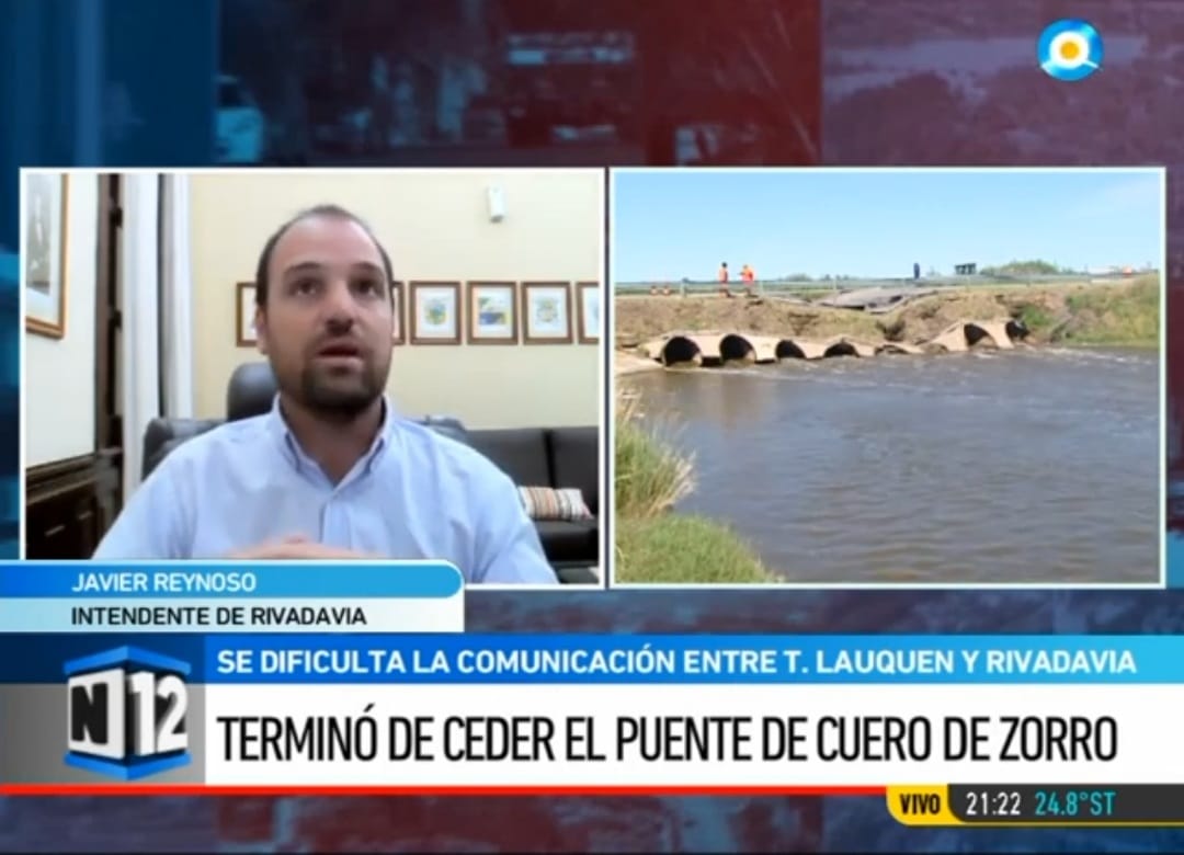 Puente de Cuero de Zorro: Reynoso señaló que la ruta es fundamental para Rivadavia