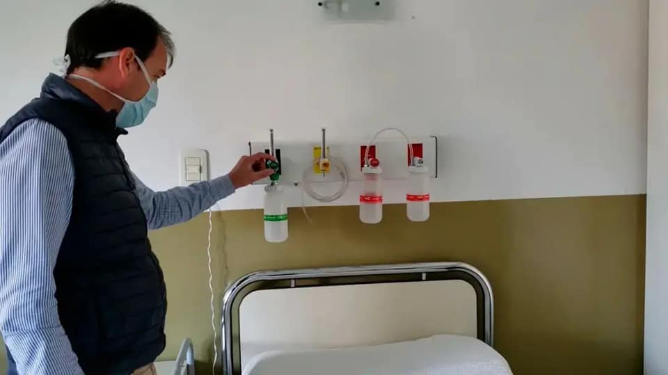 Gran paso en salud en Rivadavia: conectaron todo el sistema de oxígeno del Hospital