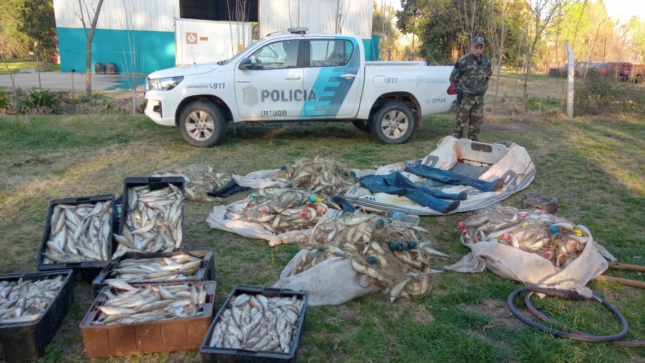 Operativos contra la pesca clandestina en Trenque Lauquen