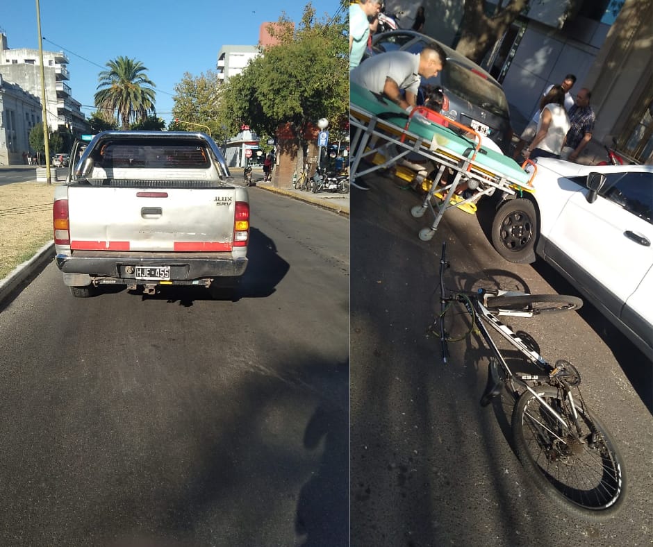 Chocaron una camioneta y una bicicleta: una vecina recibió la fractura de un pómulo