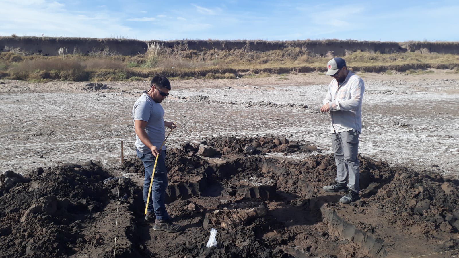 Hallazgo de restos paleontológicos en El Hinojo de Beruti: sería un perezoso terrestre gigante