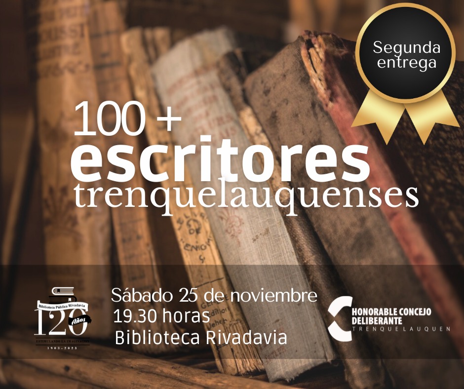 Segunda entrega de reconocimientos a los “100+ primeros escritores trenquelauquenses”