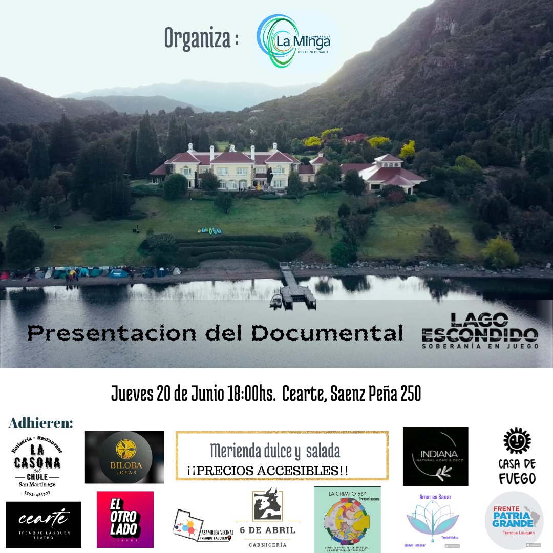 Presentan el documental «Lago Escondido» en la sala del Cearte