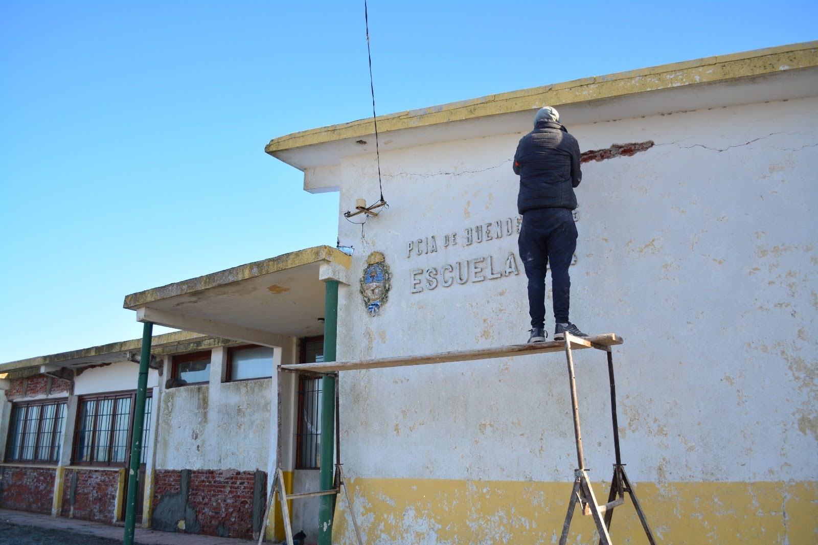 Se inició la primera etapa de la obra de puesta en valor del edificio de la Escuela 24