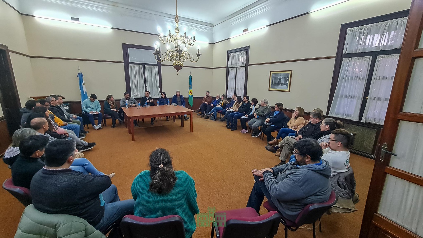 Primera reunión de la mesa social de Rivadavia