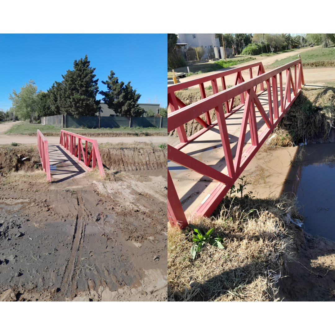 Piden la colocación de un puente peatonal en el canal pluvial de calle Llambías