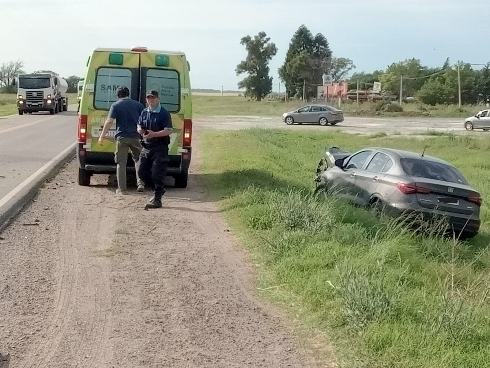 Una mujer recibió lesiones tras un accidente en la ruta nacional 33