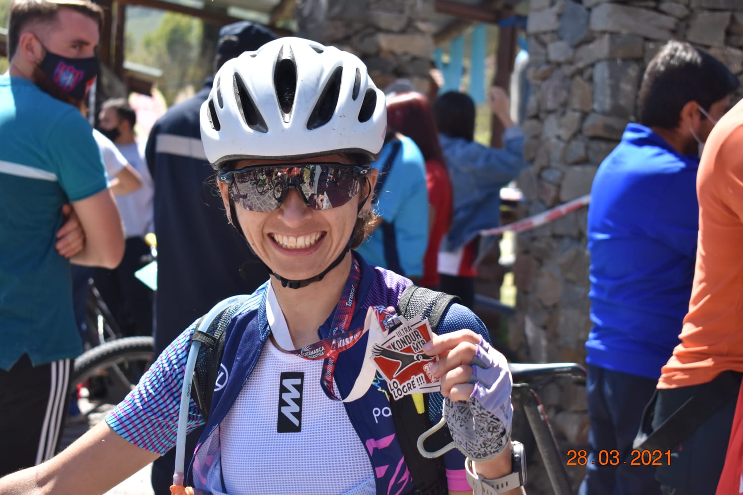 Gabriela Dupuy la ciclista que corre por hobby y ganó el Gran Fondo de los 7 Lagos