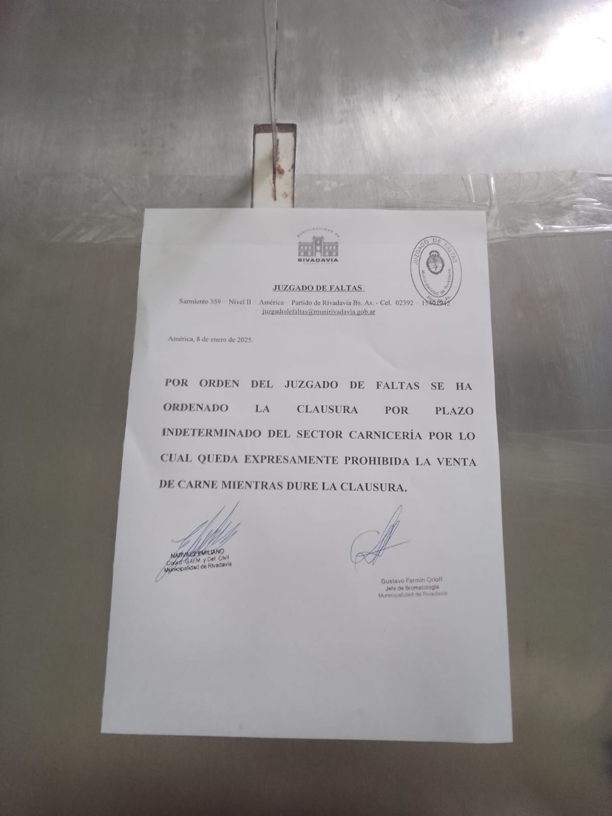 Rivadavia: inspección, secuestro de mercadería y clausura parcial a un comercio